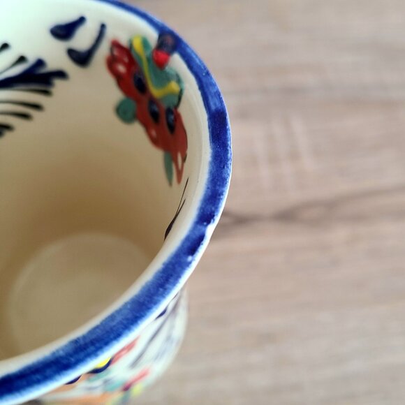 Mexican hand painted mug with spoon. - Picture 6 of 7